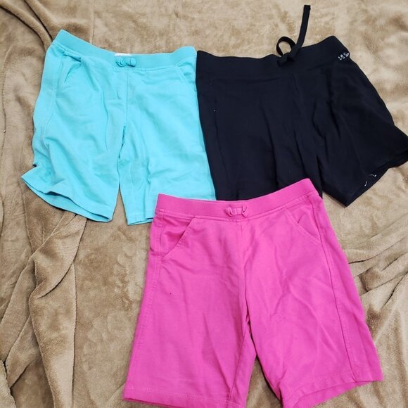 Bundle of 3 Girls Shorts – Size 12 – Place & Justice – Pink, Blue & Black Cloth - Picture 2 of 6